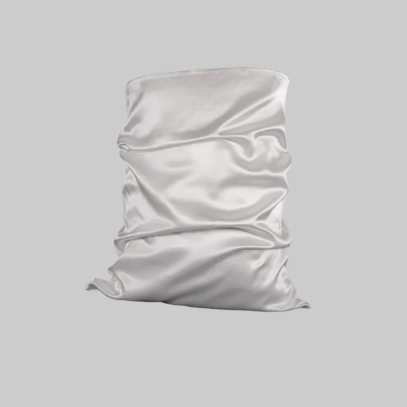 100% mulberry silk pillowcase 19 momme - White - Dropshipping