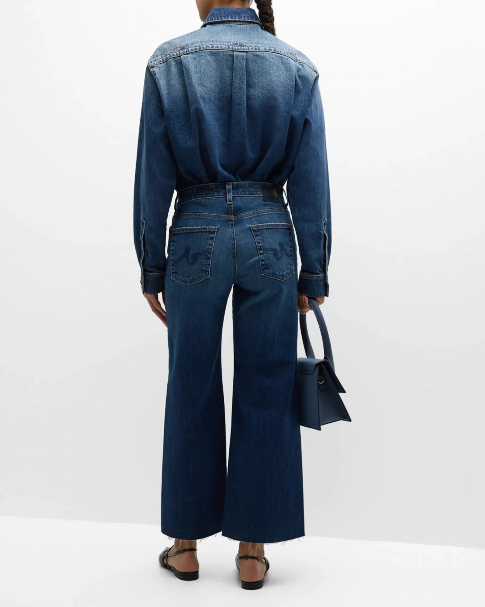 AG Denim Wide Leg Crop in Enigma