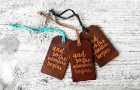 And So The Adventure Begins Luggage Tag Wedding Favors Bulk Wholesale