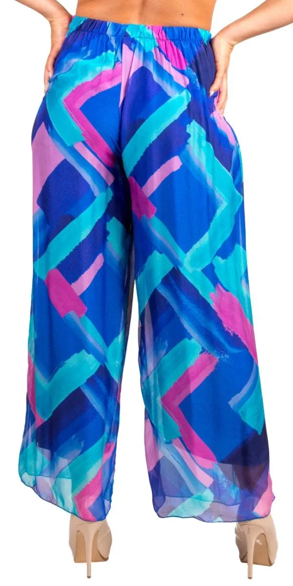 Angelo Brushstroke Silk Pant