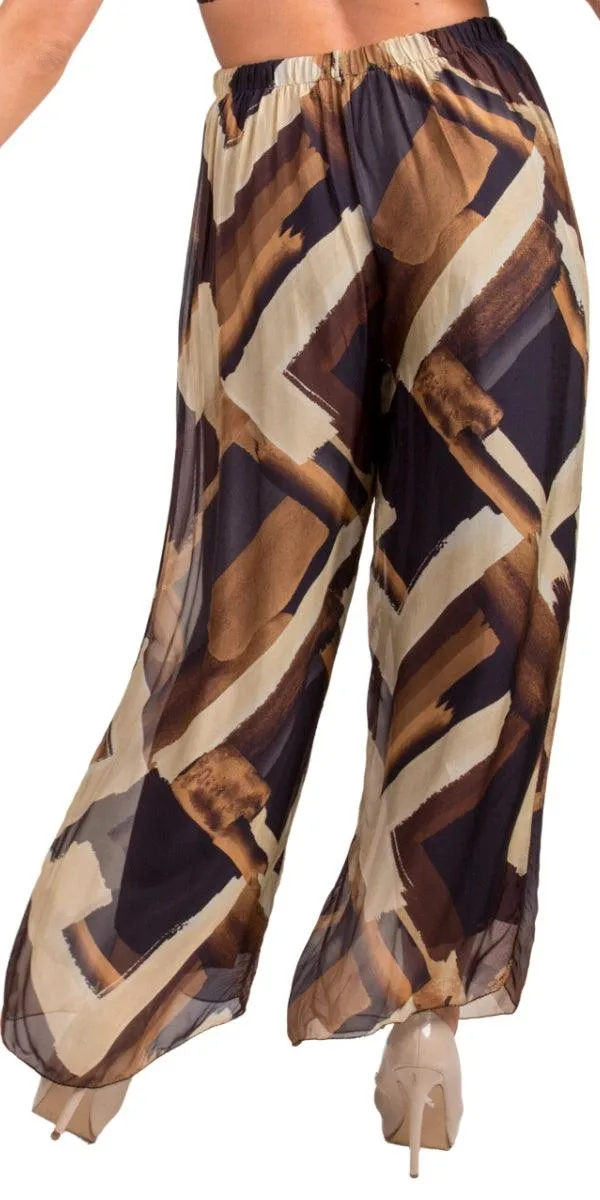 Angelo Brushstroke Silk Pant