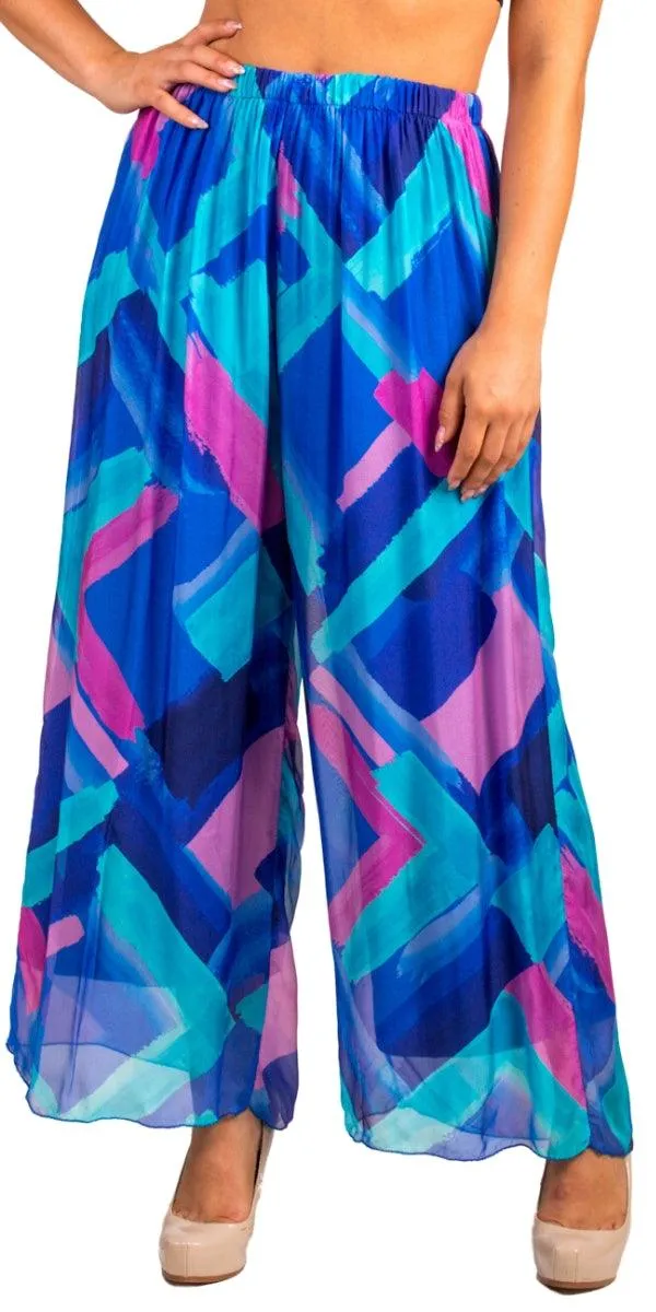 Angelo Brushstroke Silk Pant