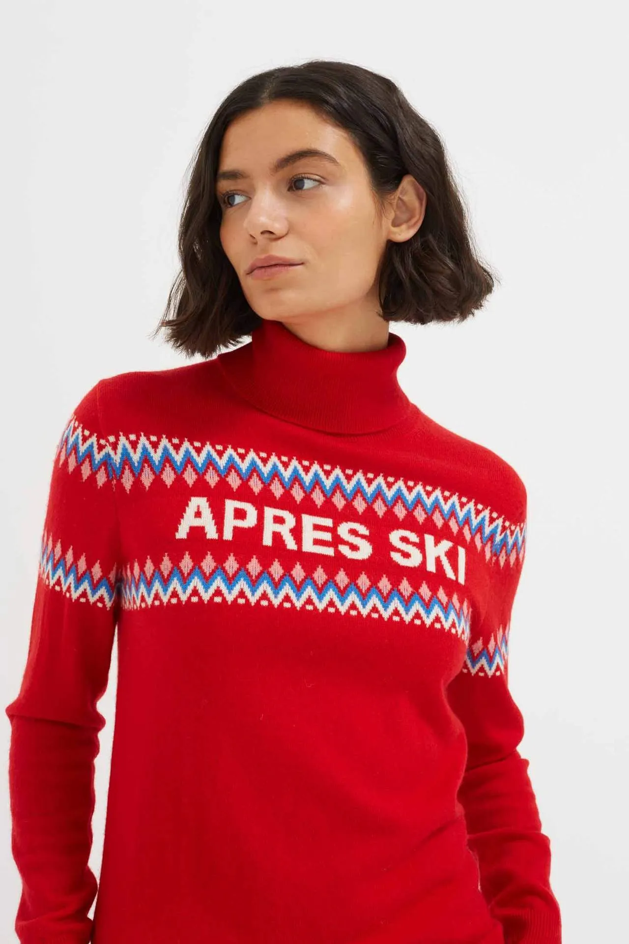 Apres Ski Fair Isle Sweater, Red/Multi