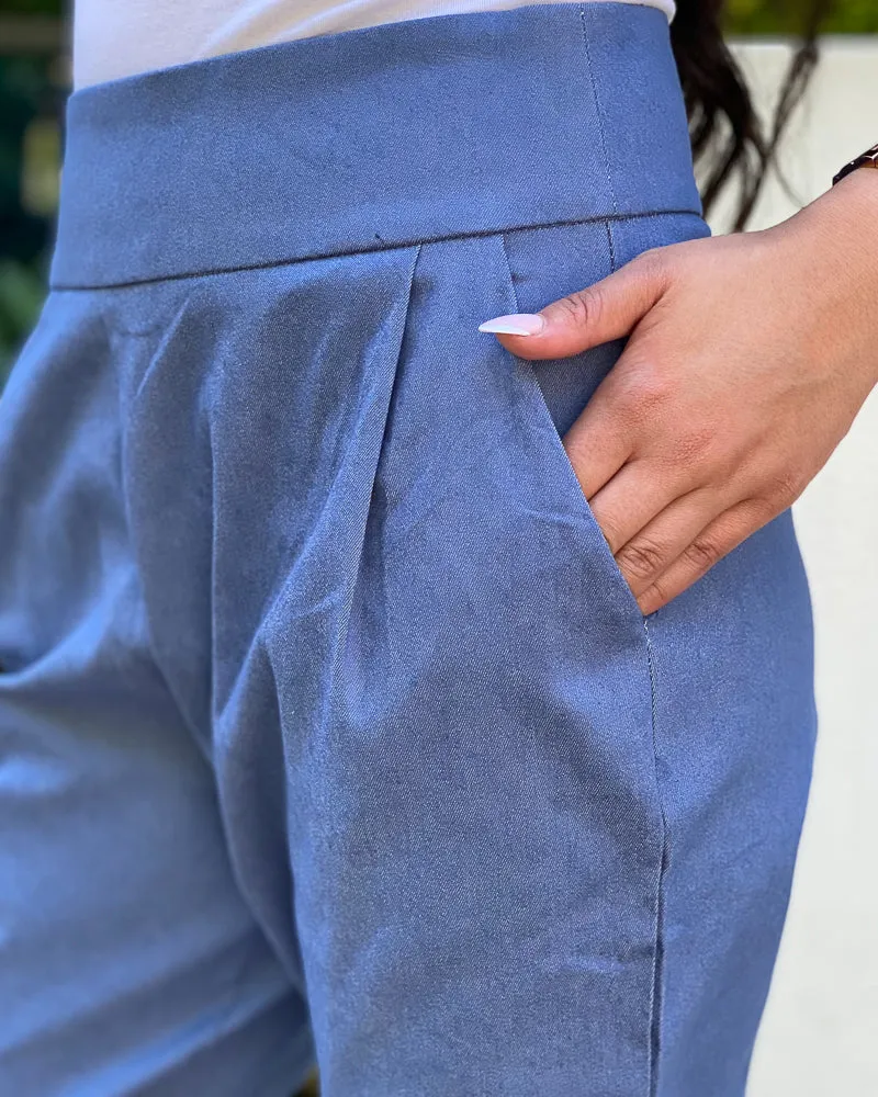 Back Zip Pleat Pants