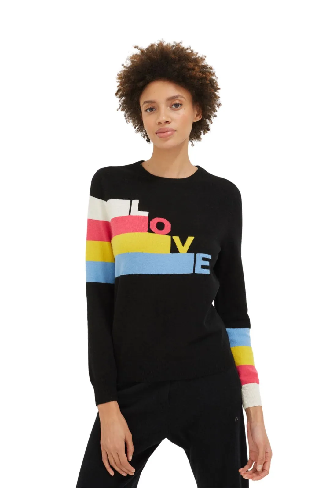 Block Love Sweater, Black