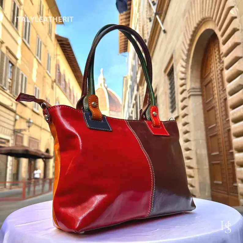 CH04 – Italian Handmade Bag l Elegant Multicolor Leather Bag