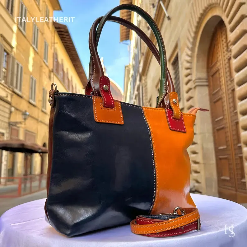 CH04 – Italian Handmade Bag l Elegant Multicolor Leather Bag