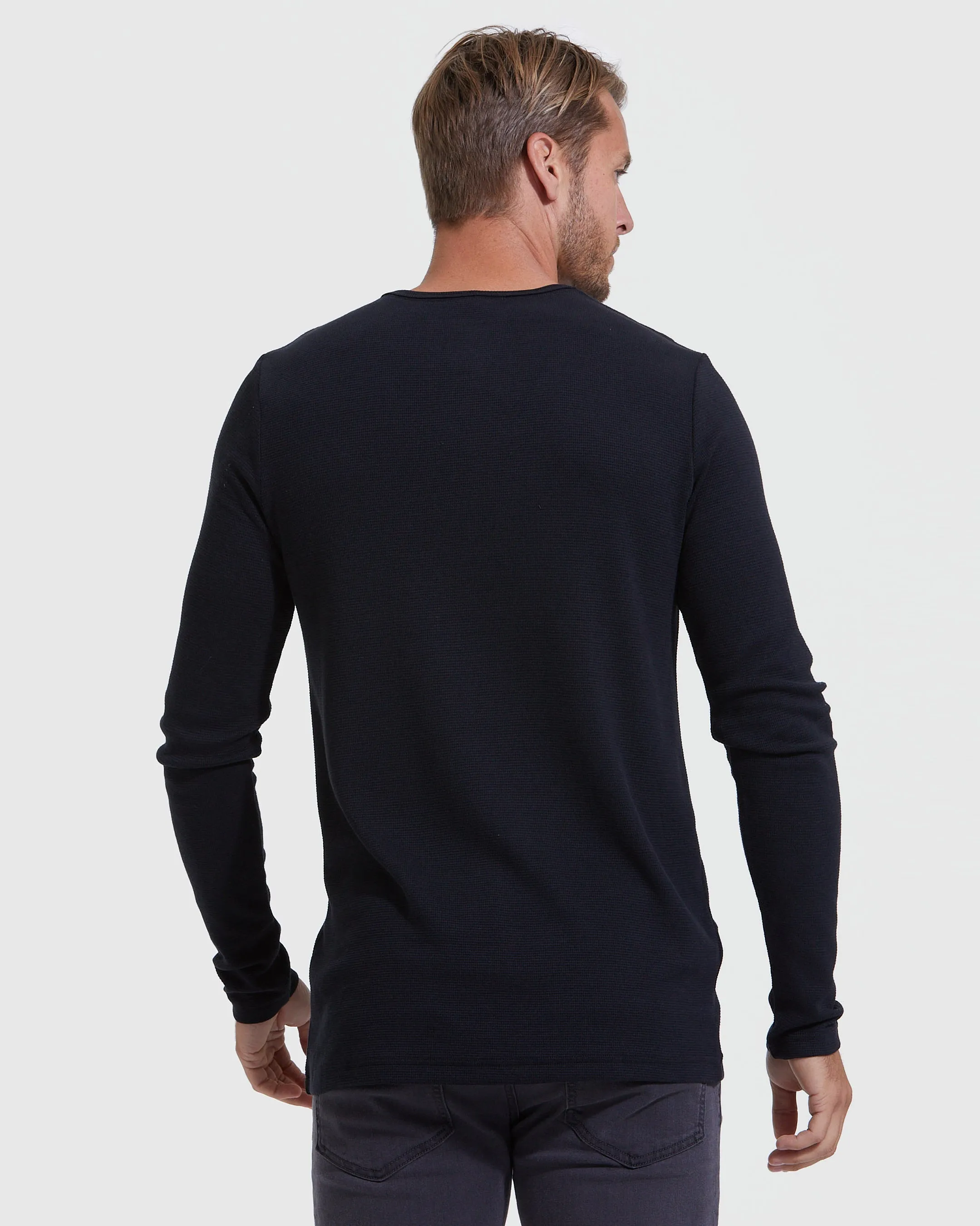 Dark Tones Waffle Henley 3-Pack