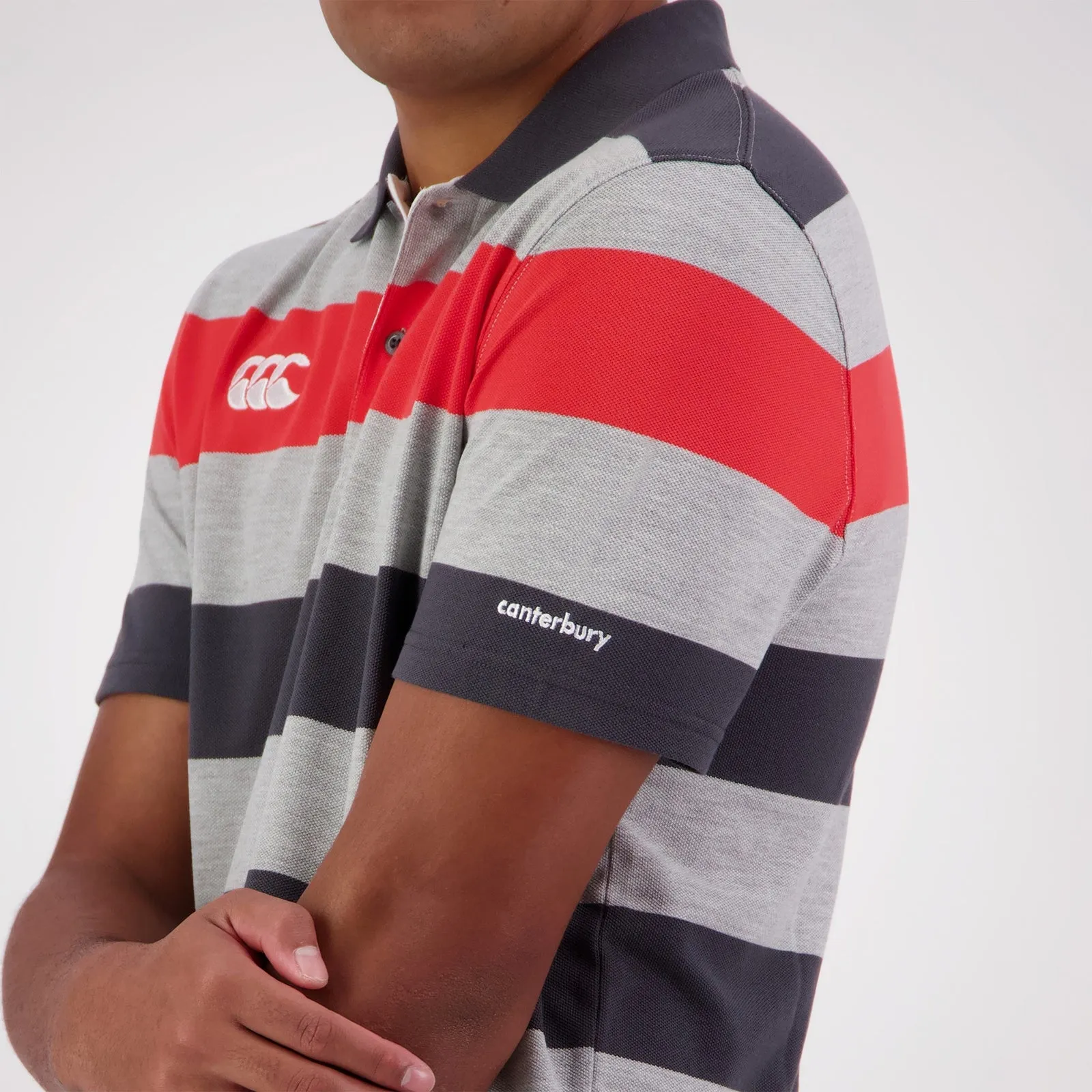 Engineered Stripe Polo - classic marle