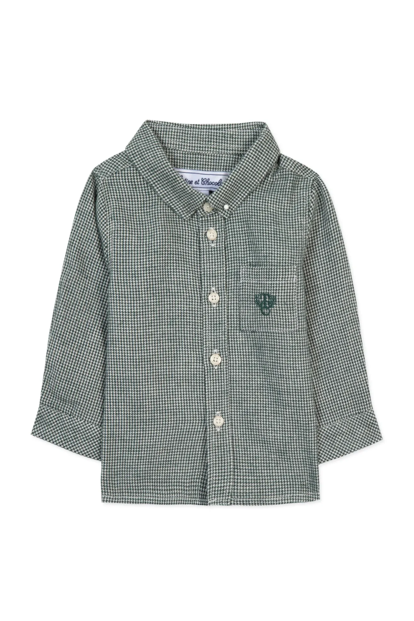 English Green Collar Shirt