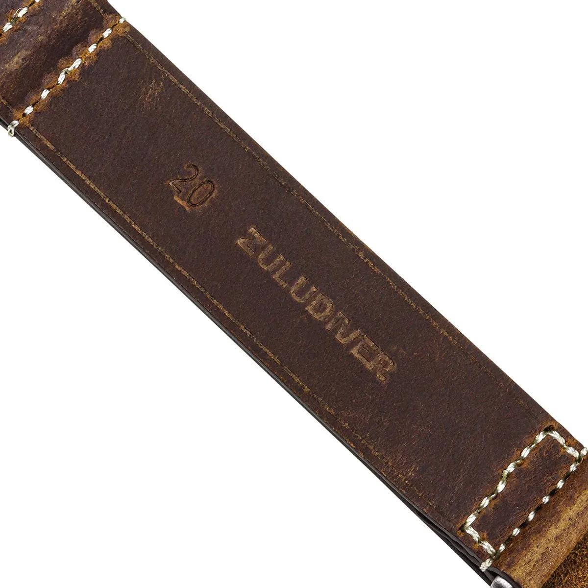 Genuine Leather 1973 British Military Watch Strap: OXFORD - Chestnut Brown