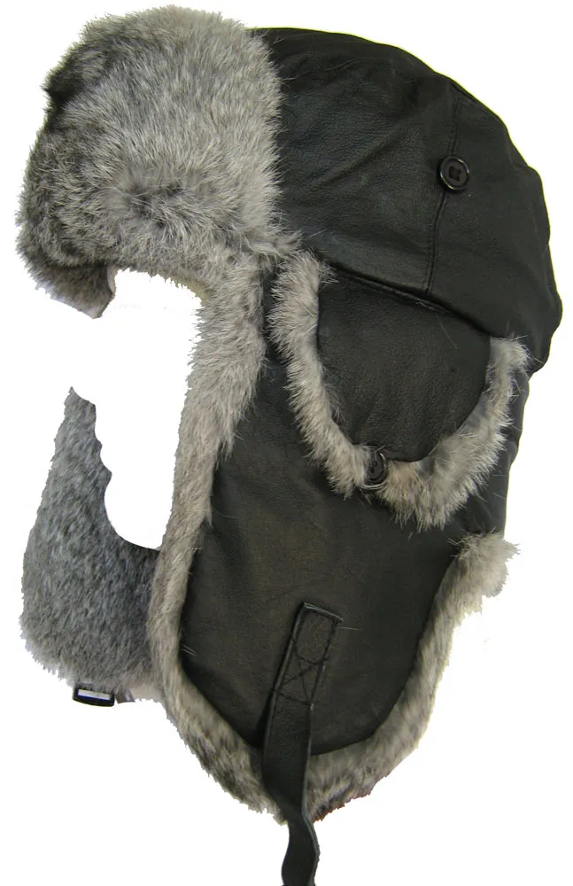 Klondike Sterling Leather Aviator Ushanka Hat