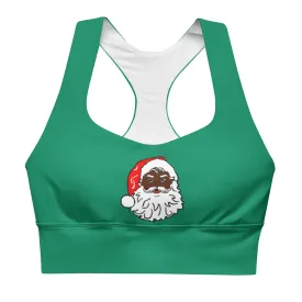 Longline Santa Green sports bra