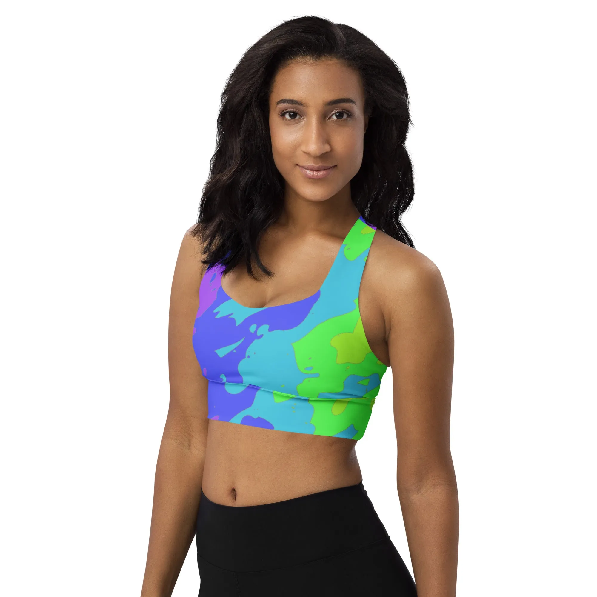 Longline Sports Bra Tie Dye