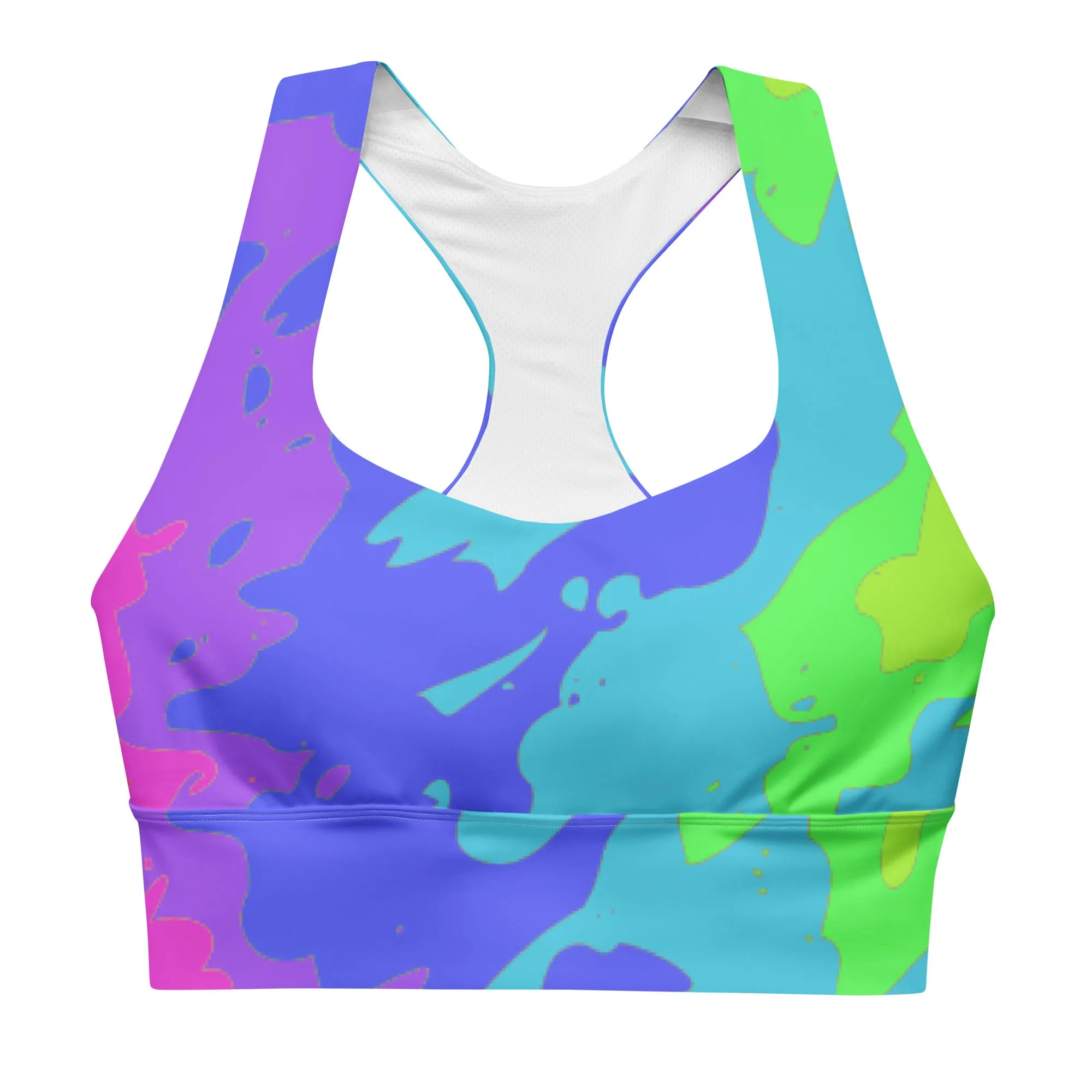 Longline Sports Bra Tie Dye