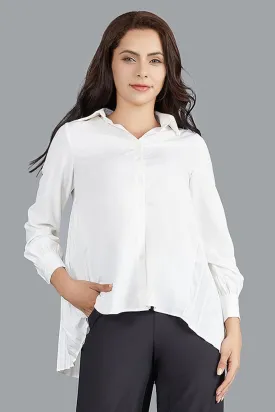 Lustrous Pleated Back Shirt