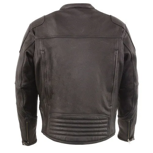 Men's Leather Scooter Jacket with Cool Tec Leather 1502