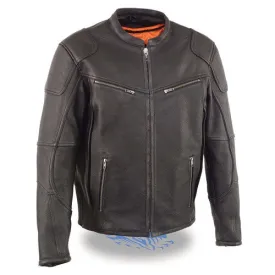 Men's Leather Scooter Jacket with Cool Tec Leather 1502