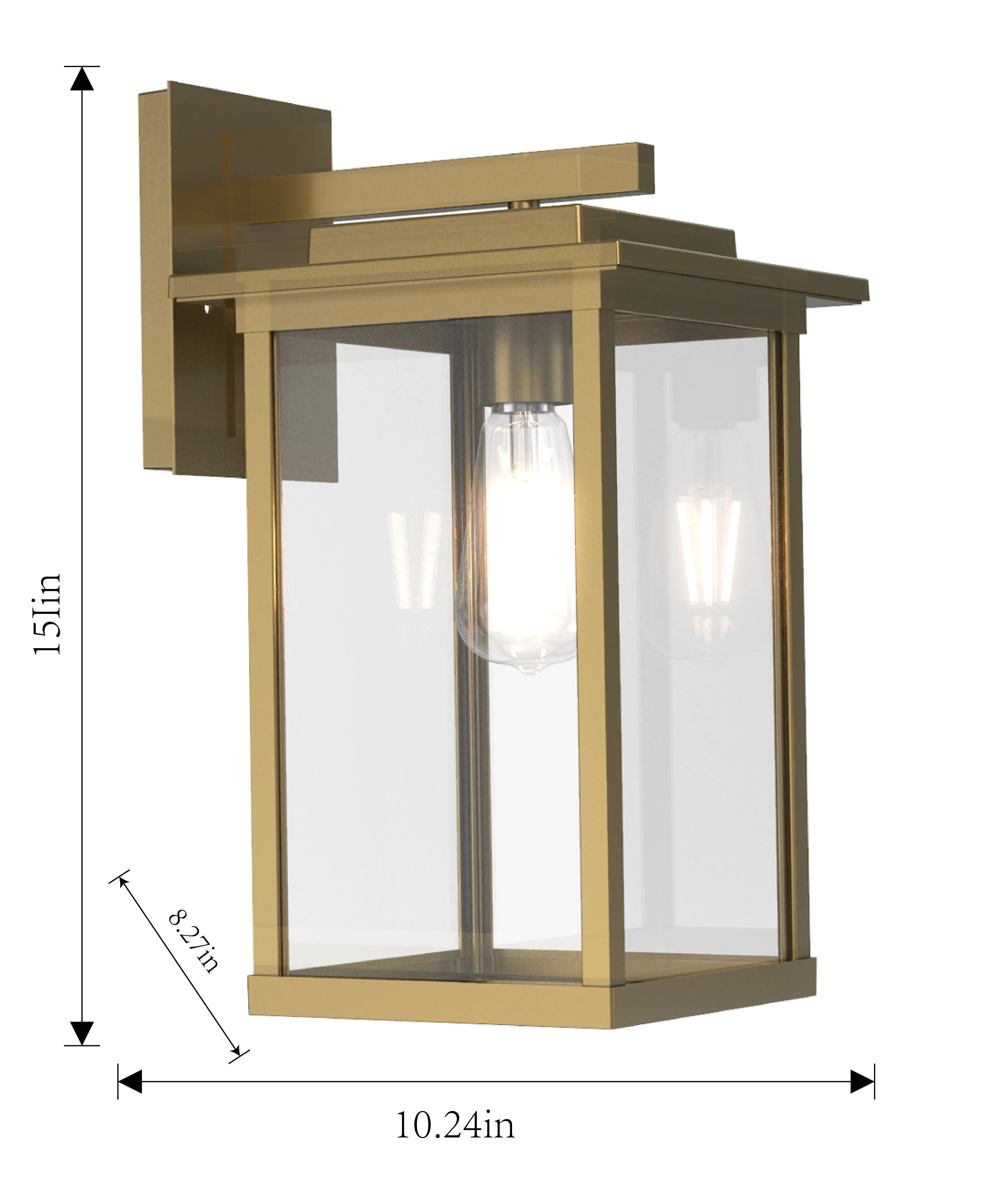 Metal Light Fixture, 75W Filament Bulb Included