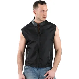 Milwaukee Leather SH2019 Men's Black Textile and Leather Zipper Front