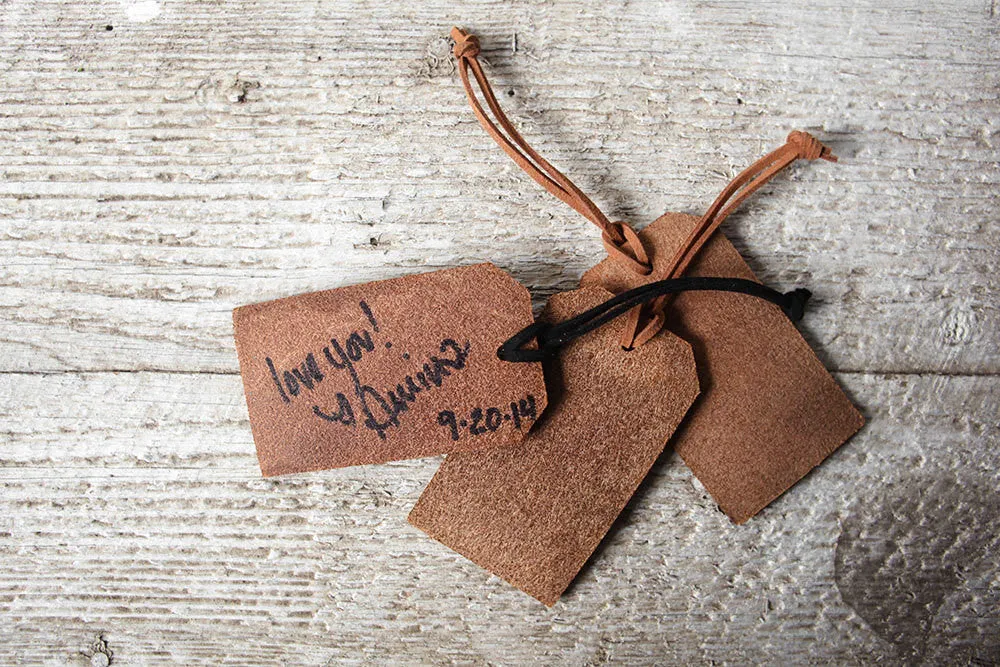 Personalized Luggage Tag Wedding Favors - Genuine Leather