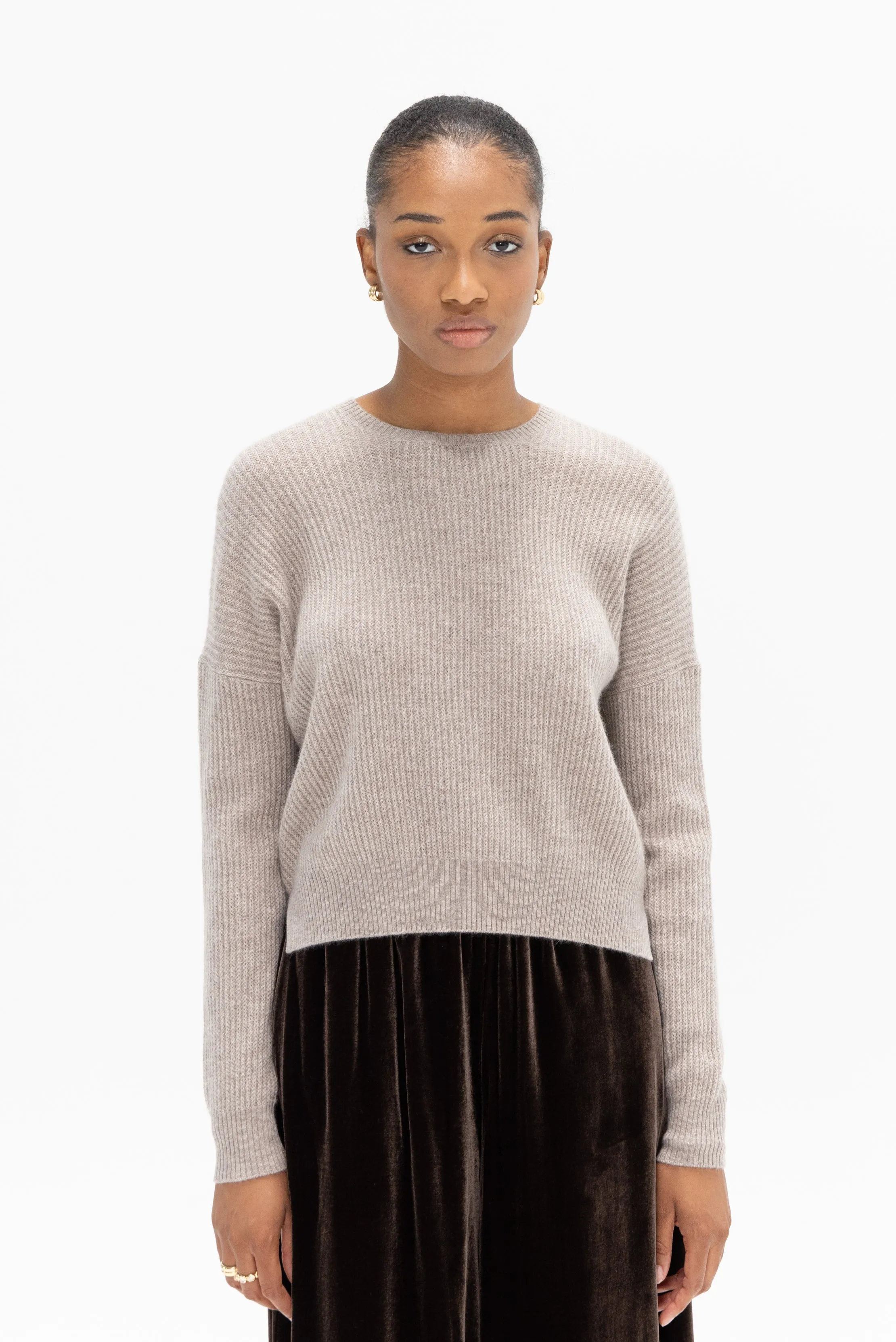 Ribbed Sweater, Fresh Pepper Melange