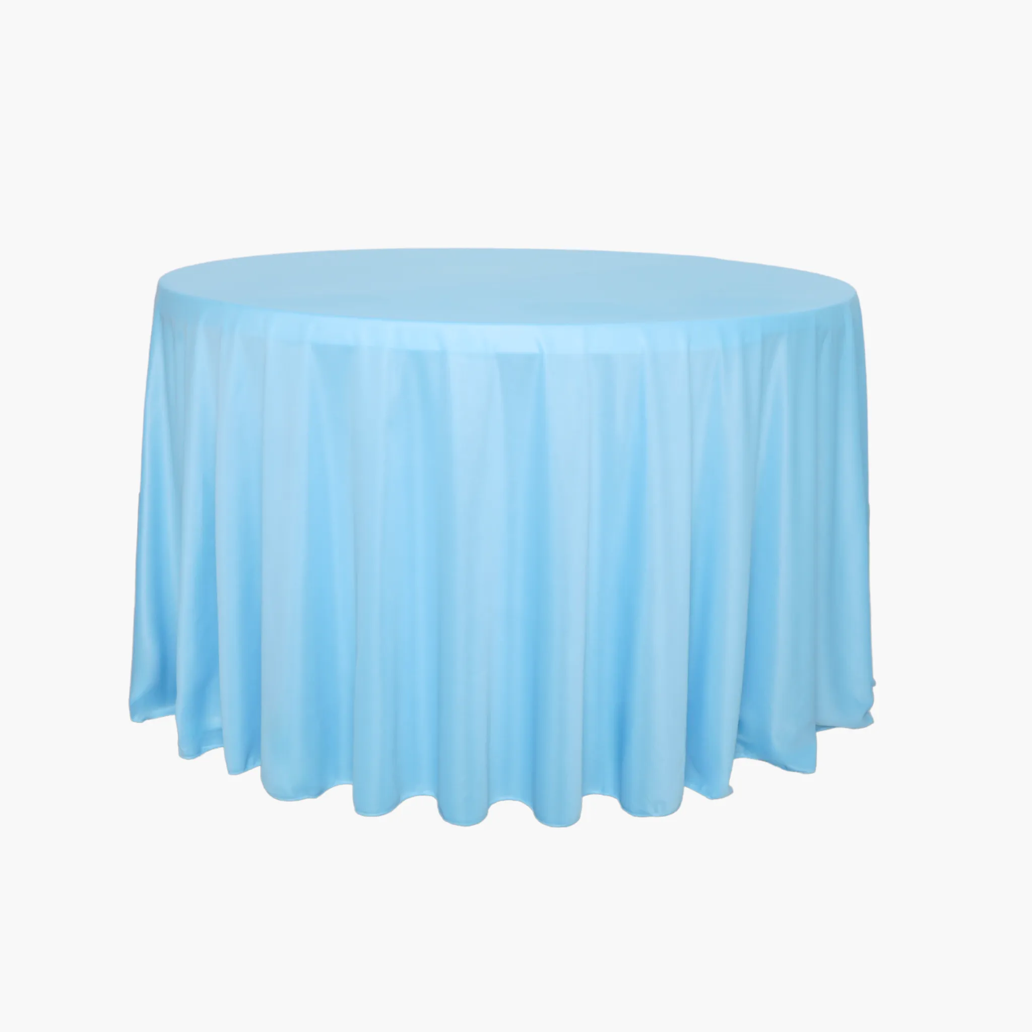 Scuba 108" Round Tablecloth - Baby Blue