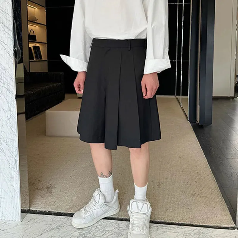 Three Dimensional Pleated Suit Shorts Men's 2024 New Summer All-match Personality Women Culottes Male Fashion Trend 9C5847