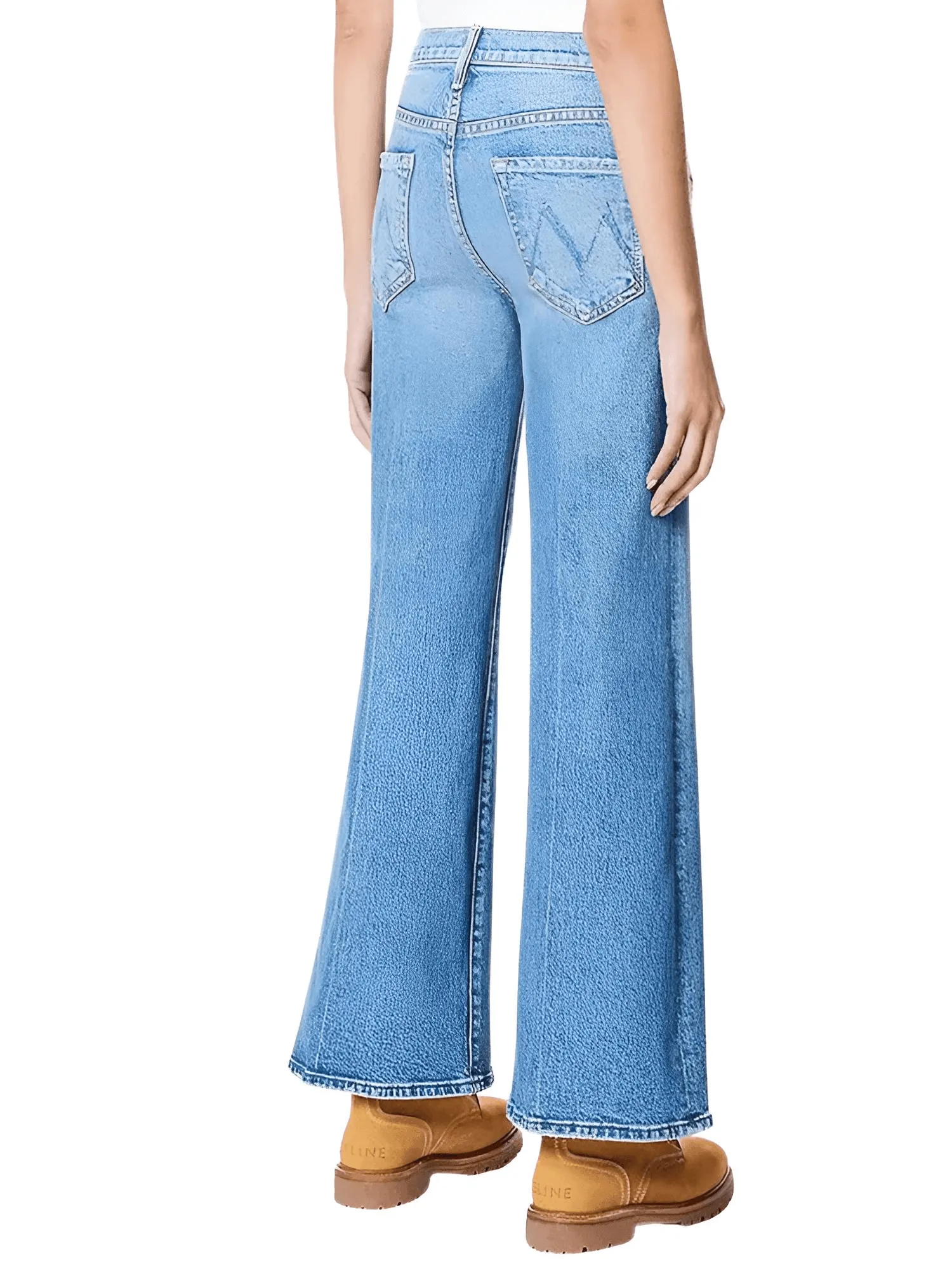 Women's High Waisted Wide Leg Flare Jeans